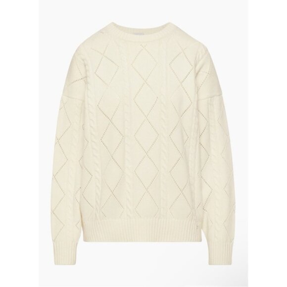 Sunday Best Peggy sweet cable sweater M whisper white - Picture 2 of 5